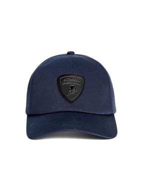 Lamborghini Navy Cap with Black Shield Logo